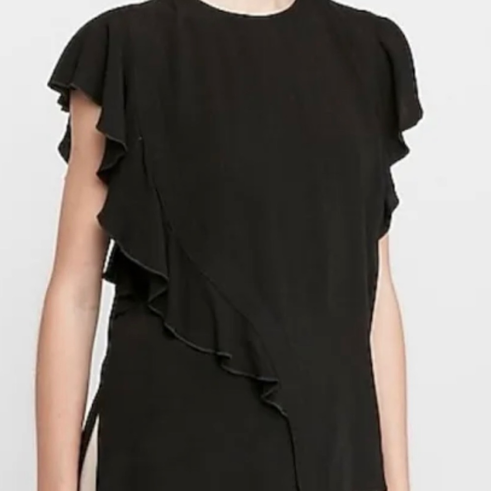 Black sleeveless express blouse